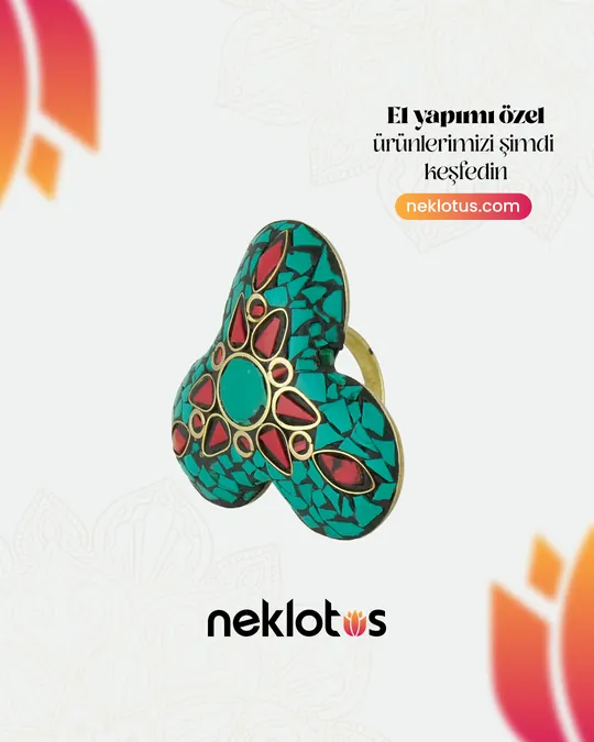 Neklotus — Yeşil mozaik yüzük, ürün karesi