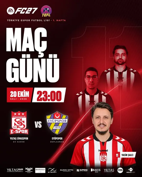 Sivasspor E-Spor — Maç günü, 1. hafta: kaptan