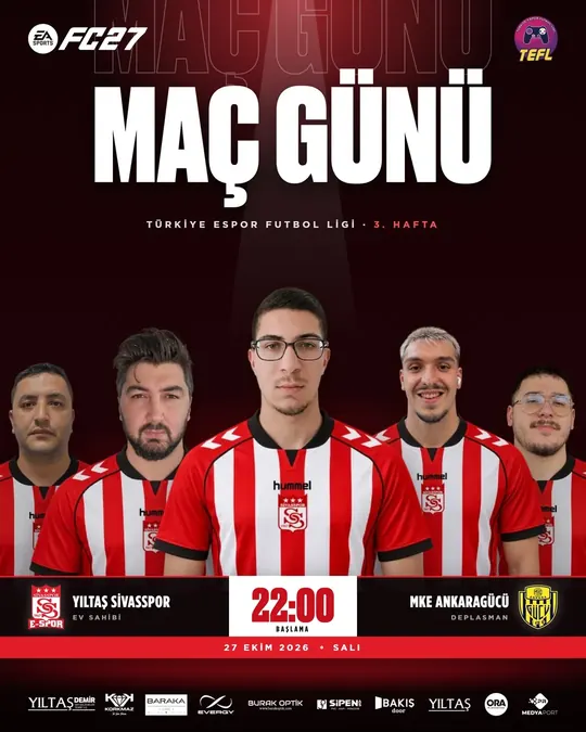 Sivasspor E-Spor — Maç günü, 3. hafta: takım